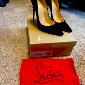 Christian Louboutin So Kate 120 MM black suede